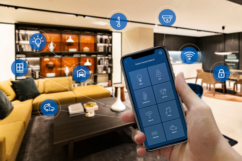 The smart home trend will be seen in top interior design trends 2022 this year.  A quick click and your curtains will be drawn, light will be dimmed.